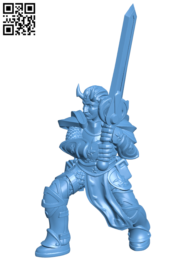 Tiefling paladin H006342 file stl free download 3D Model for CNC and 3d printer