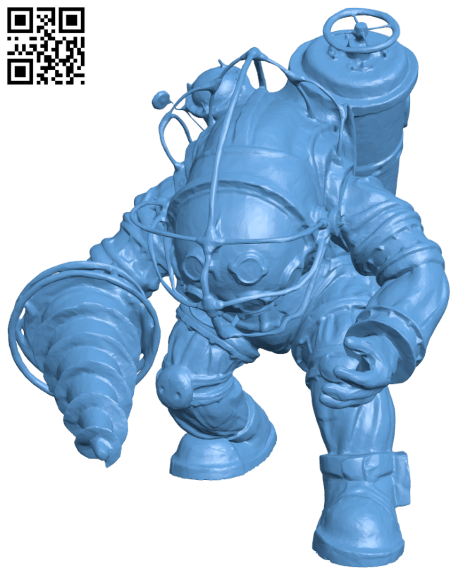 Big Daddy Rigged Bioshock H006714 File Stl Free Download 3d Model For Cnc And 3d Printer
