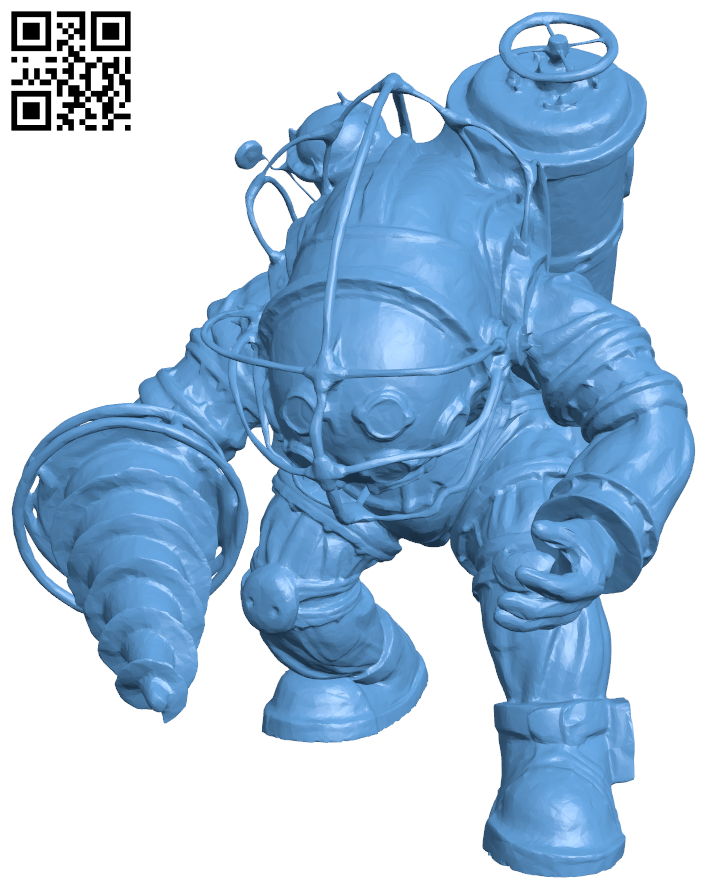 Big Daddy Rigged - Bioshock H006714 file stl free download 3D Model for CNC and 3d printer