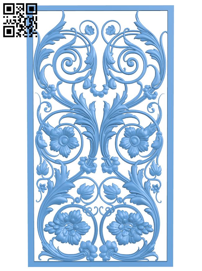 Door pattern T0000818 download free stl files 3d model for CNC wood carving