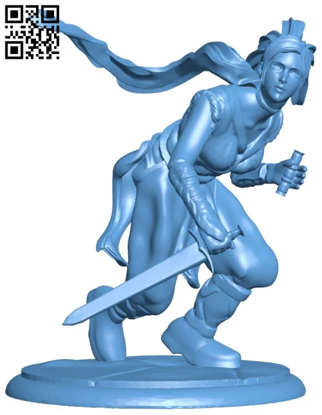 Female Assassin H006813 file stl free download 3D Model for CNC and 3d printer