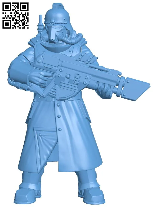 Death Division Grenadier - Gunner H007844 file stl free download 3D Model for CNC and 3d printer