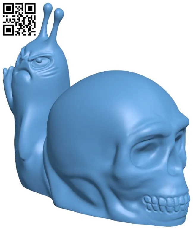 The Lich Snail - Skull Version H007813 file stl free download 3D Model for CNC and 3d printer