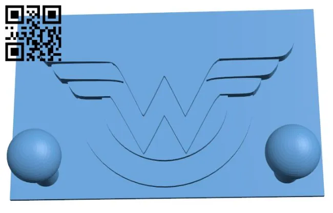 Clothes hook for kids with wonder woman logo H008856 file stl free download 3D Model for CNC and 3d printer