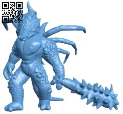 Doomed Crocodile Man H008494 file stl free download 3D Model for CNC and 3d printer