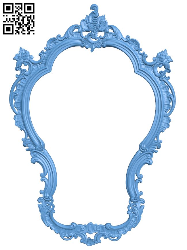 Mirror frame pattern T0001194 download free stl files 3d model for CNC wood carving