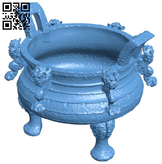 Shengding food vessel H008660 file stl free download 3D Model for CNC and 3d printer