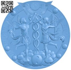 Gemini pattern T0001771 download free stl files 3d model for CNC wood carving