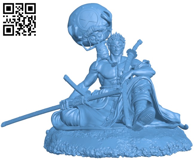 STL file One piece-Roronoa Zoro 💬・3D printable design to download・Cults