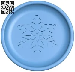 Coaster – Snowflake H009976 file stl free download 3D Model for CNC and 3d printer