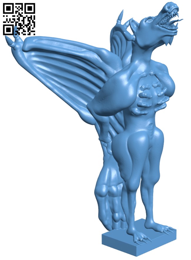 Gargoyle H009880 file stl free download 3D Model for CNC and 3d printer