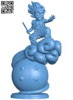 Goku Kid H010062 file stl free download 3D Model for CNC and 3d printer