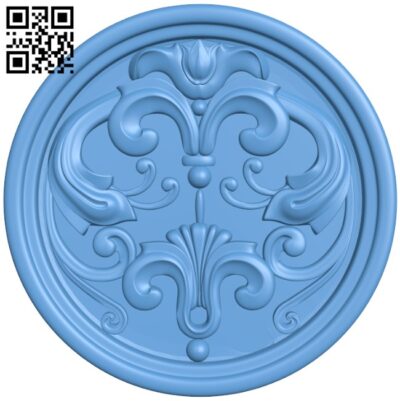 Round pattern T0002426 download free stl files 3d model for CNC wood carving
