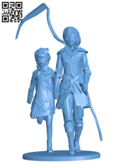 Origamy siblings H010559 file stl free download 3D Model for CNC and 3d printer