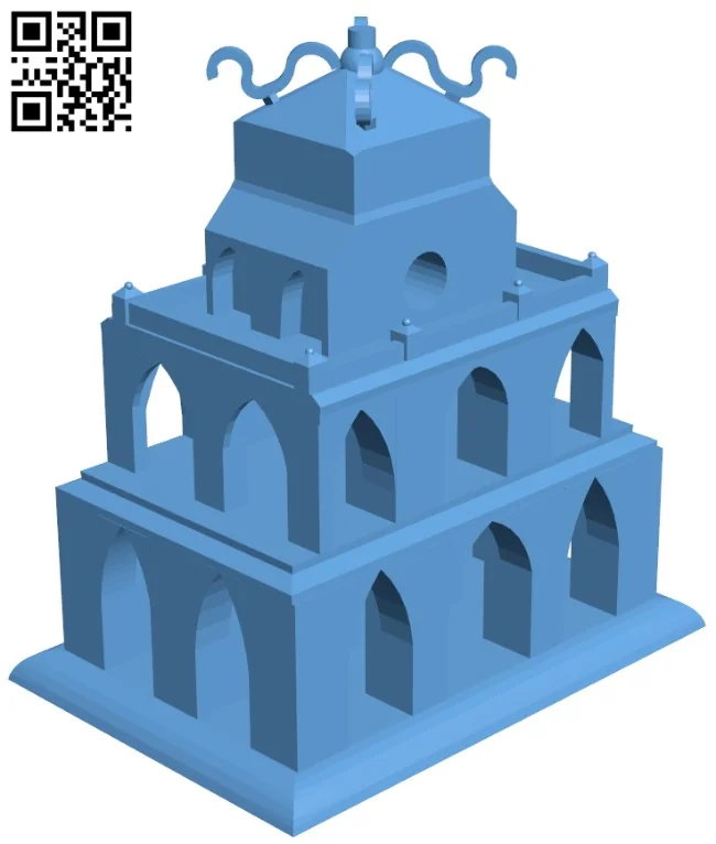 Turtle Tower - Hoan Kiem Lake - Hanoi H010813 file stl free download 3D Model for CNC and 3d printer