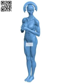 Cursed female warrior H011484 file stl free download 3D Model for CNC and 3d printer