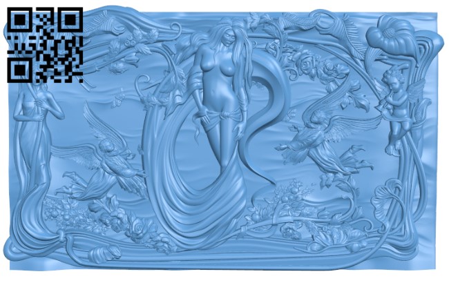 Painting of angels T0003585 download free stl files 3d model for CNC wood carving