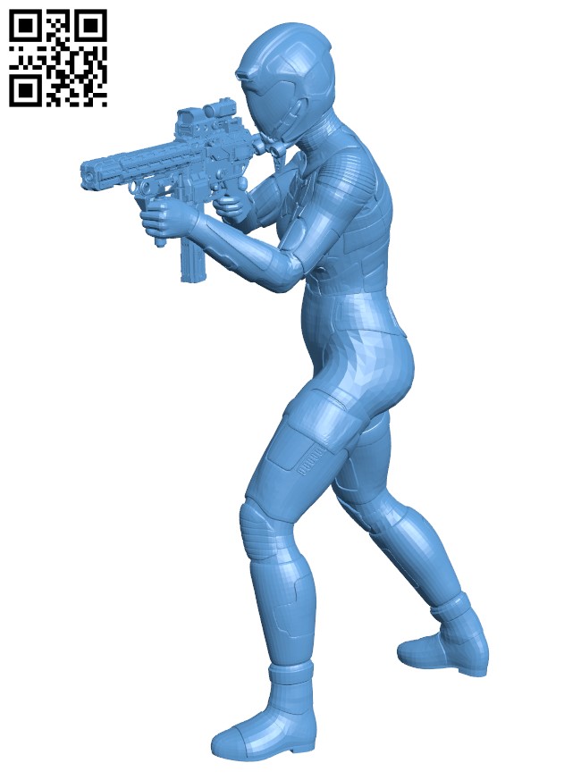 Free OBJ file 3d model cyberpunk girl 👧・3D printable model to