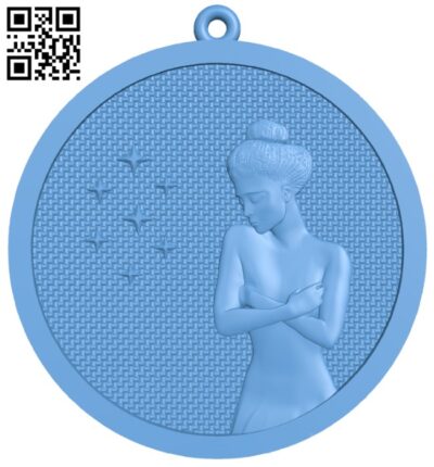 Woman pendant T0004000 download free stl files 3d model for CNC wood carving