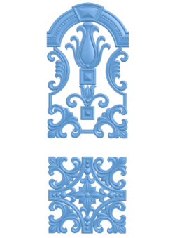 Door frame pattern T0005068 download free stl files 3d model for CNC wood carving