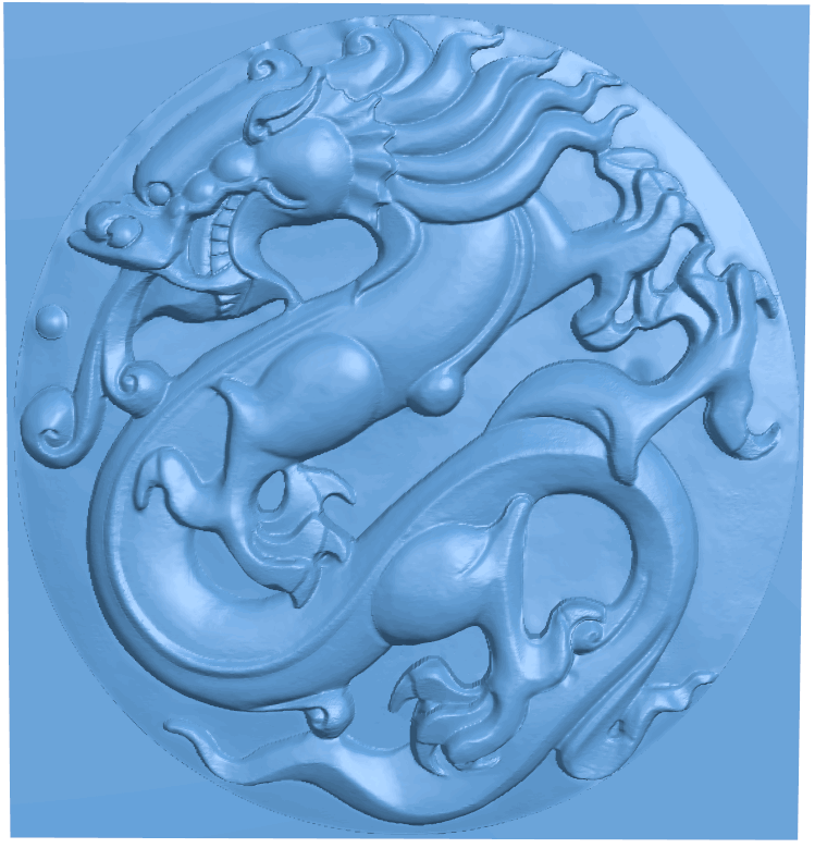 Dragon pattern T0005077 download free stl files 3d model for CNC wood carving