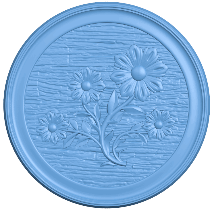 Flower painting T0004948 download free stl files 3d model for CNC wood carving