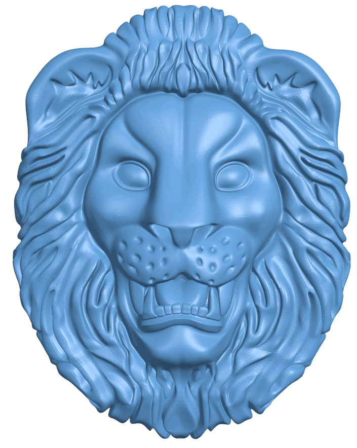 Lion head pattern T0005307 download free stl files 3d model for CNC wood carving