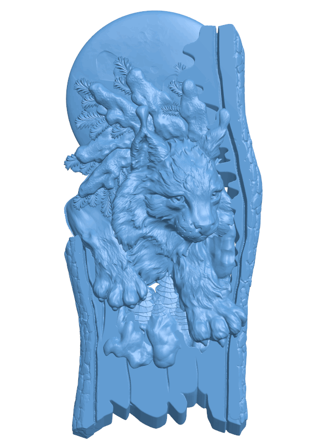 Lynx T0005000 download free stl files 3d model for CNC wood carving