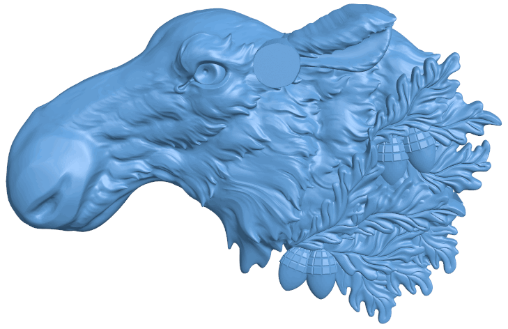 Moose head T0005001 download free stl files 3d model for CNC wood carving