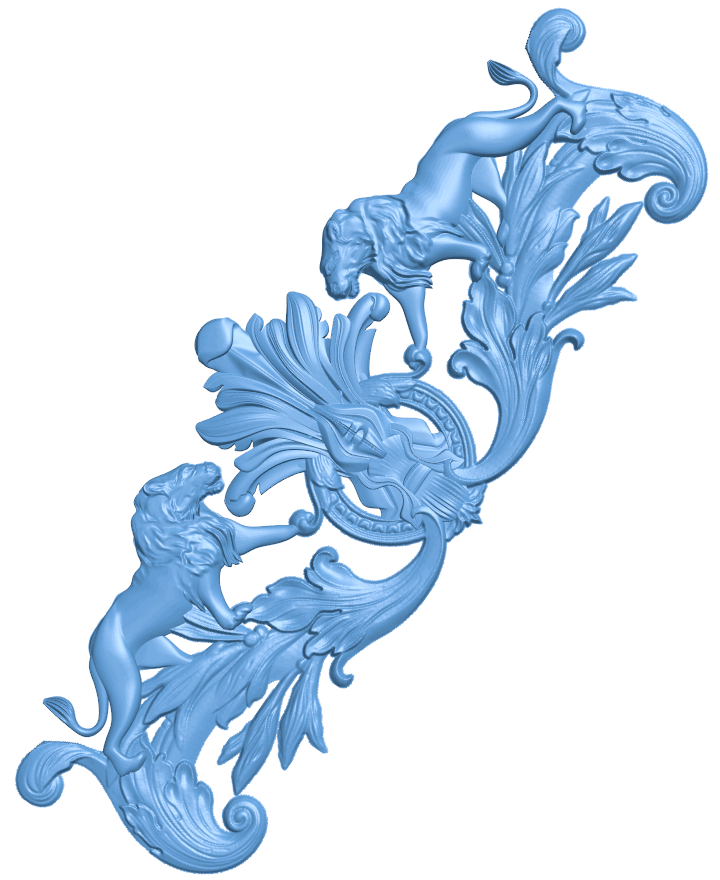 Pattern decor design lion T0005003 download free stl files 3d model for CNC wood carving