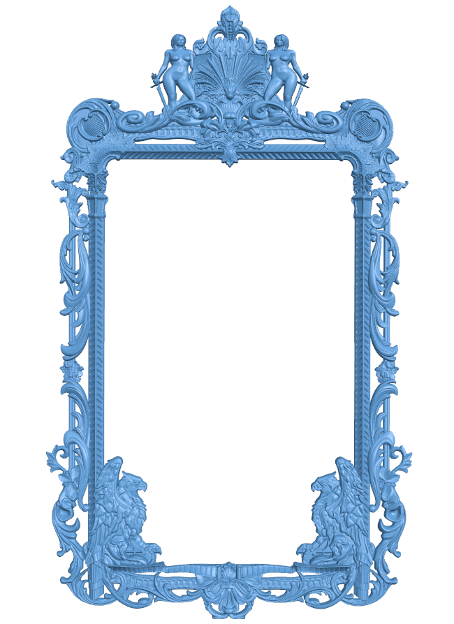 Picture frame or mirror T0005246 download free stl files 3d model for CNC wood carving