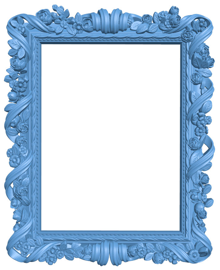 Picture frame or mirror T0005249 download free stl files 3d model for CNC wood carving