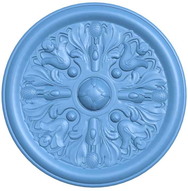 Round pattern T0005151 download free stl files 3d model for CNC wood carving