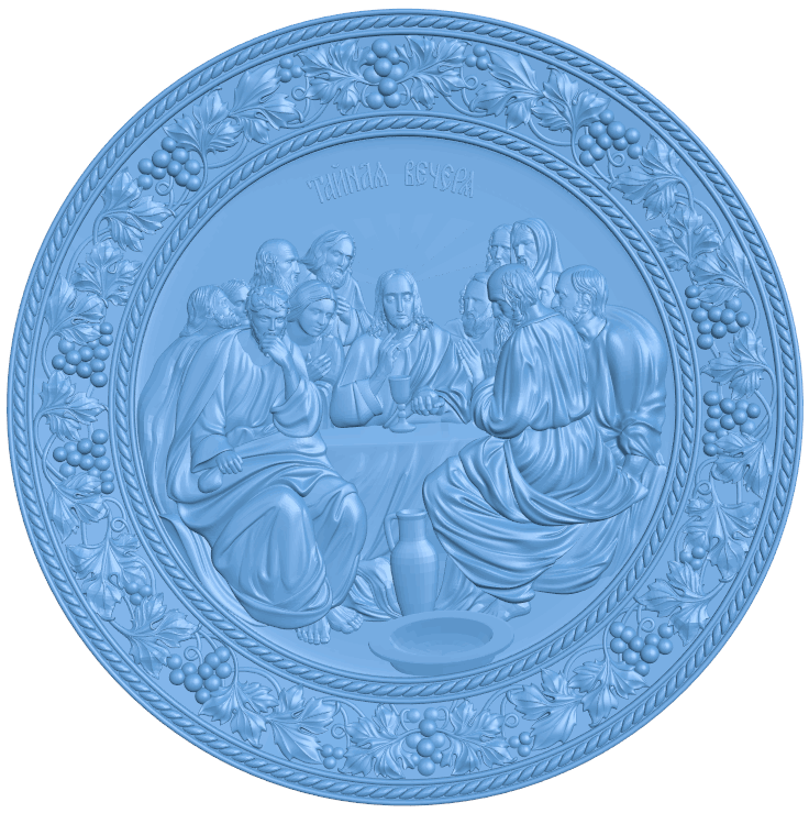 The Last Supper T0004977 download free stl files 3d model for CNC wood carving