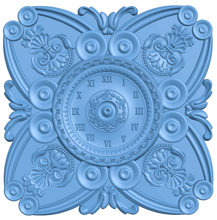 Wall clock pattern T0004767 download free stl files 3d model for CNC wood carving