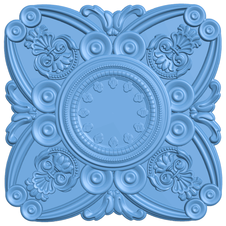 Wall clock pattern T0004768 download free stl files 3d model for CNC wood carving