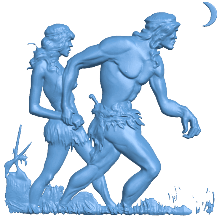 Caveman T0005348 download free stl files 3d model for CNC wood carving