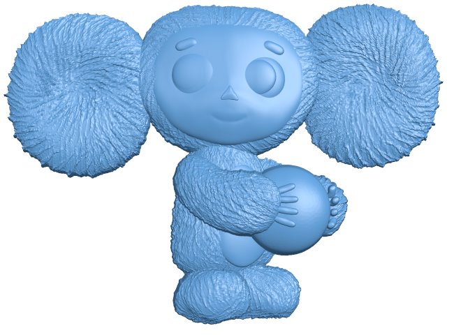 Cheburashka T0005744 download free stl files 3d model for CNC wood carving