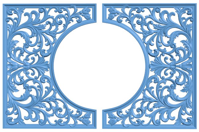 Door pattern T0005789 download free stl files 3d model for CNC wood carving