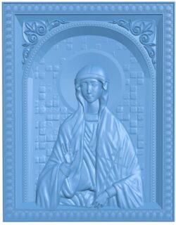 Icon of St. Agadia T0005588 download free stl files 3d model for CNC wood carving