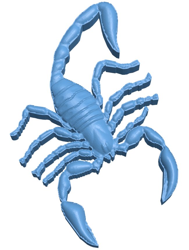 Scorpio T0005679 download free stl files 3d model for CNC wood carving