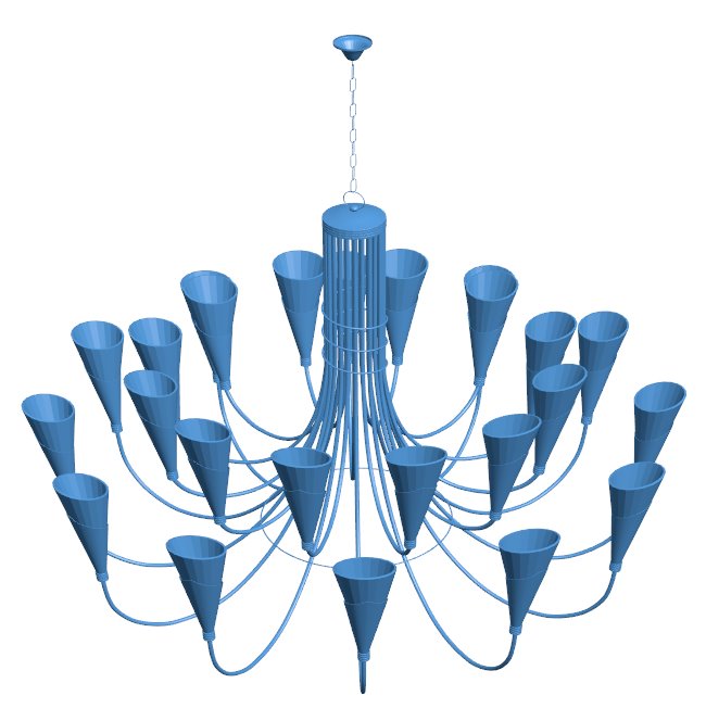 Decorative chandelier set B009675 file obj free download 3D Model for CNC and 3d printer