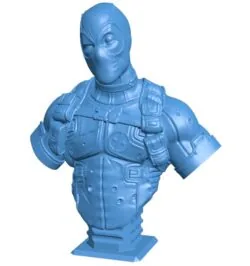 Deadpool Bust – superman B009894 file Obj or Stl free download 3D Model for CNC and 3d printer