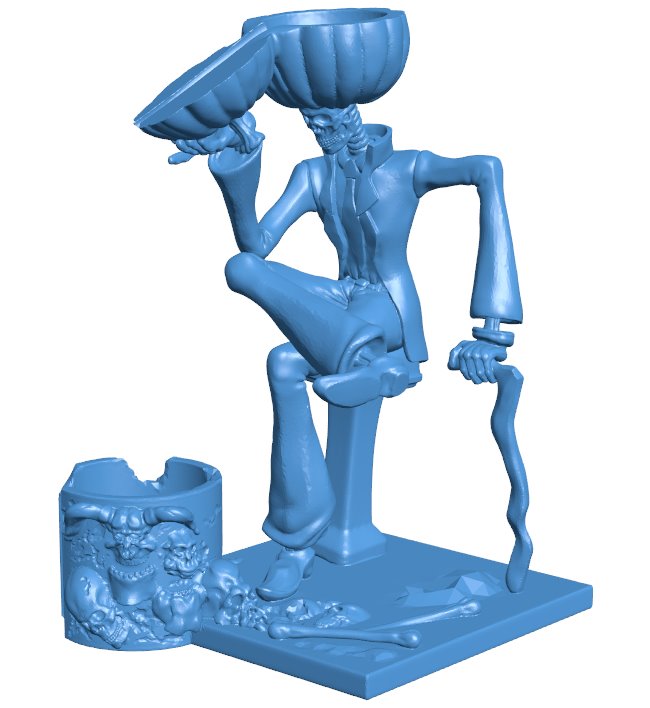 Memento Mori B009797 file Obj or Stl free download 3D Model for CNC and 3d printer