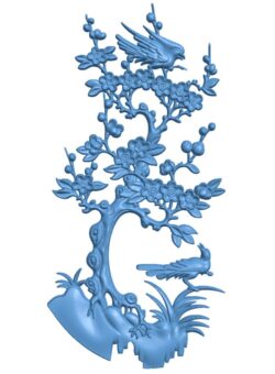 Painting of birds T0006433 download free stl files 3d model for CNC wood carving