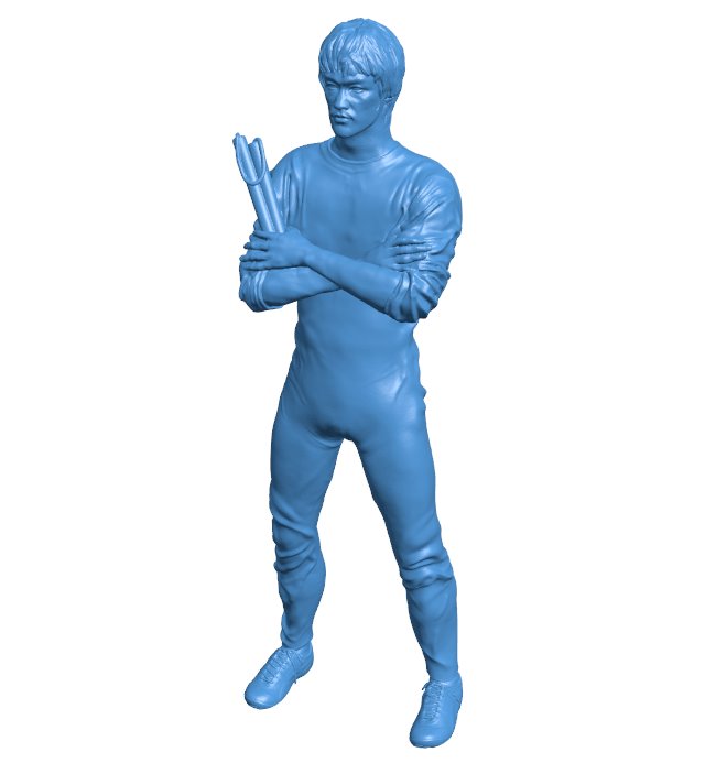 Bruce Lee B010233 file Obj or Stl free download 3D Model for CNC and 3d printer