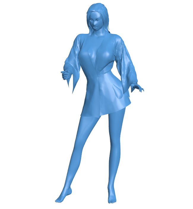 Club girl B010000 file Obj or Stl free download 3D Model for CNC and 3d printer