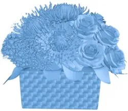 Flower painting T0006624 download free stl files 3d model for CNC wood carving