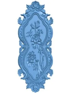 Flower painting T0006986 download free stl files 3d model for CNC wood carving