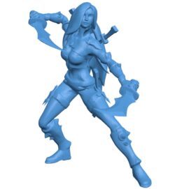 Katarina B010192 file Obj or Stl free download 3D Model for CNC and 3d printer